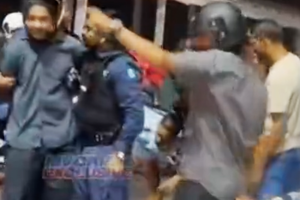 Two arrested while trying to flee after hatchet attack