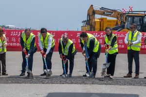 Chinese company begins redevelopment of taxiway charlie