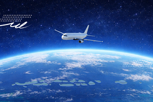 Unknown aircraft circles over the Maldives
