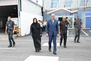 Muizzu and Sajidha in Saudi Arabia for Hajj