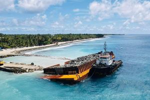 Barge which fled after denying damage fined MVR 100 million