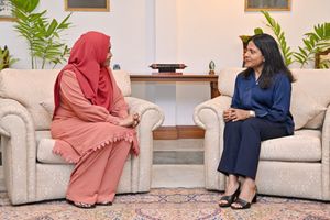 Fazna meets incoming First Lady Sajidha